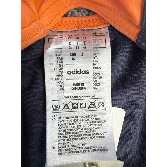 Adidas 3S One Piece Swimsuit Coral Fusion Shadow US Size 16 - Picture 3 of 7